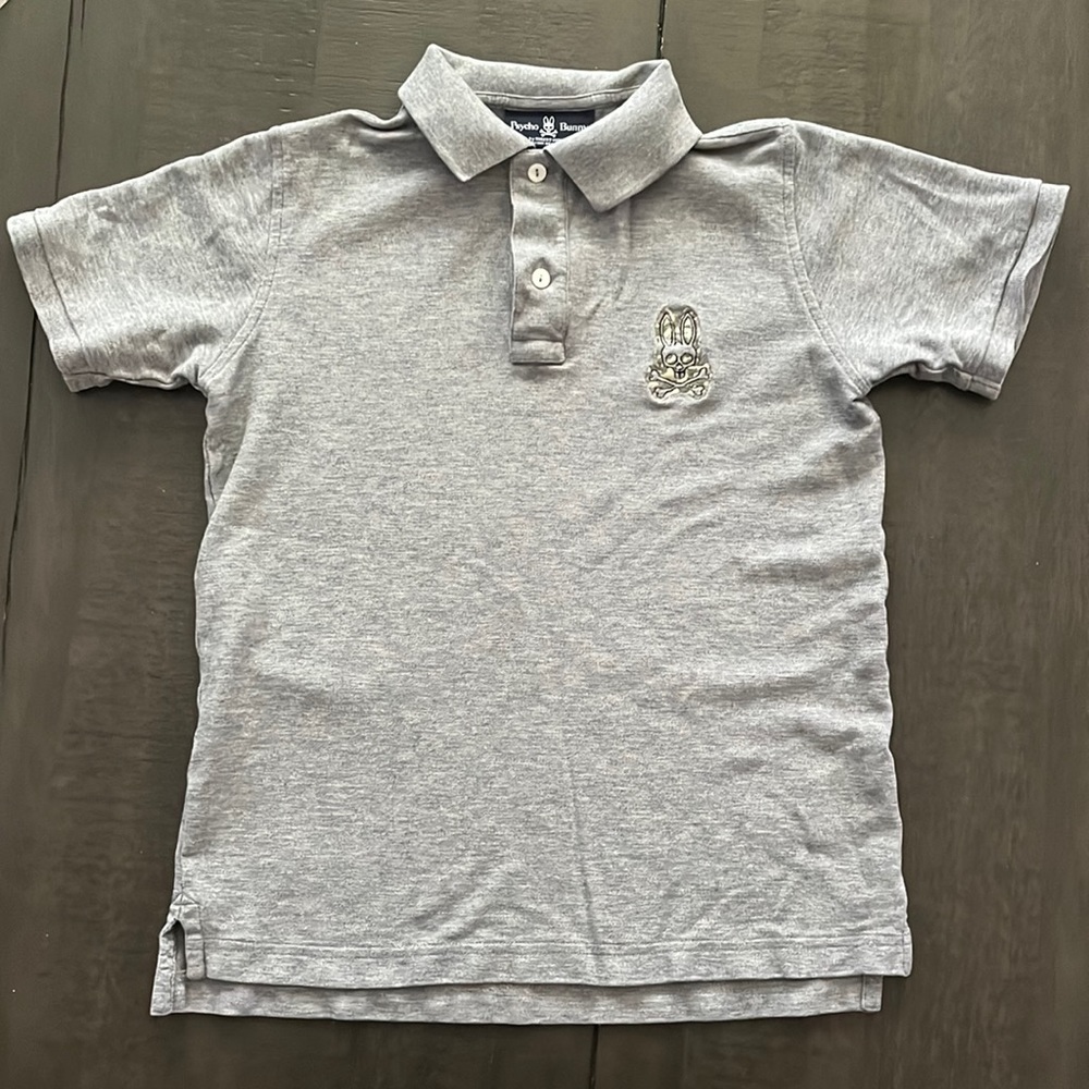 Psycho Bunny Polo Gray size 14/16 (L)